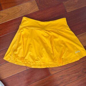 YELLOW TENNIS, PICKELBALL, RUNNING, ATHLETIC SKIRT, SIZE MEDIUM